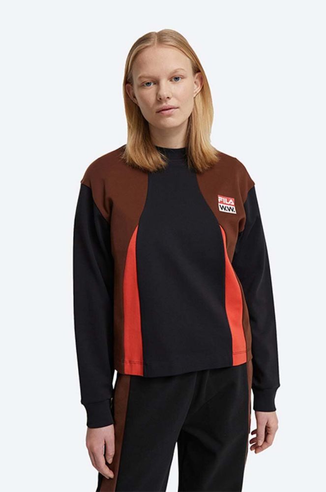 Бавовняний лонгслів Wood Wood x Fila колір чорний 688377.B028-BLACK