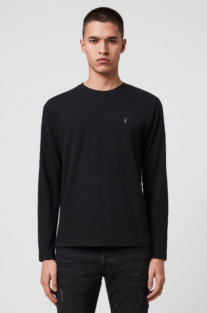 AllSaints - Лонгслів Brace LS Tonic Crew колір чорний
