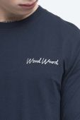 Бавовняний лонгслів Wood Wood Peter Longsleeve колір синій з принтом 12045402.2491-BRIGHTW