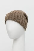 Шапка Pieces колір коричневий з товстого трикотажу (1874211)