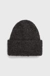 Шапка Pieces колір чорний з товстого трикотажу