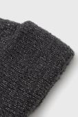 Шапка Pieces колір сірий з товстого трикотажу