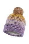Шапка Buff колір фіолетовий з товстого трикотажу