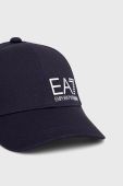 Шапка EA7 Emporio Armani колір синій з принтом