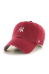 Кепка 47brand New York Yankees колір червоний з аплікацією