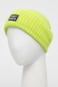 Шапка з домішкою вовни MC2 Saint Barth колір зелений з товстого трикотажу