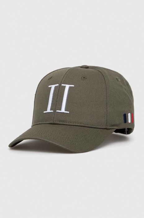 Бавовняна бейсболка Les Deux колір зелений з аплікацією (3017671)