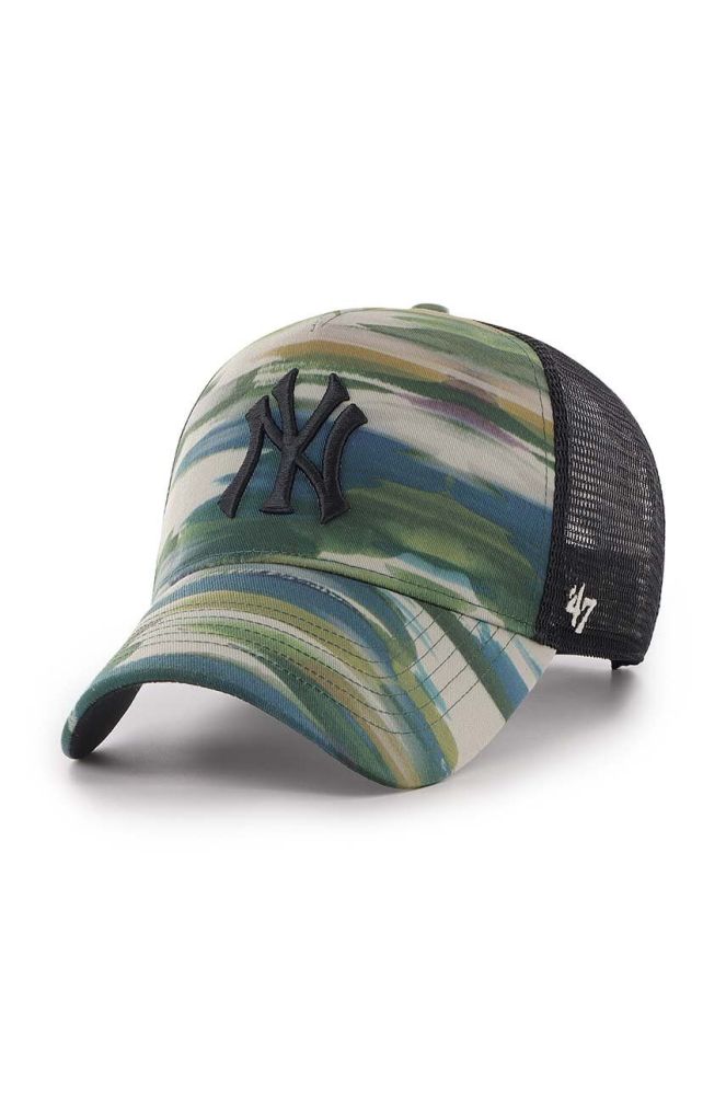 Кепка 47brand MLB New York Yankees колір зелений з аплікацією