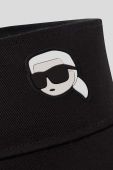 Козирок від сонця Karl Lagerfeld колір чорний з аплікацією
