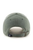 Бавовняна бейсболка 47brand MLB New York Yankees колір зелений з аплікацією (3273467)