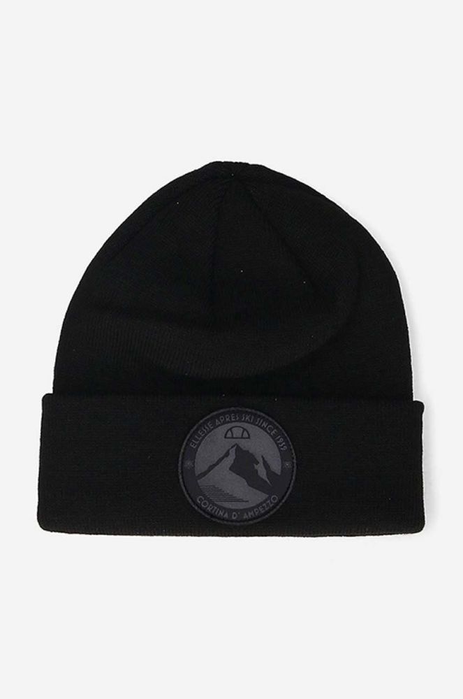 Шапка Ellesse Fayi Beanie колір чорний з тонкого трикотажу SALA1997-black