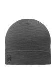 Шапка Buff Merino Lightweight колір сірий з тонкого трикотажу вовна