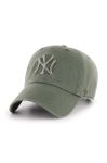 Бавовняна бейсболка 47brand MLB New York Yankees колір зелений з аплікацією (3452695)