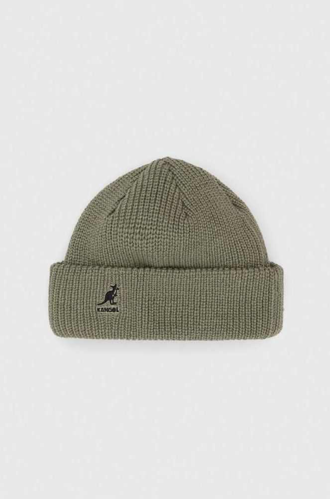 Шапка Kangol колір зелений з товстого трикотажу (3514445)