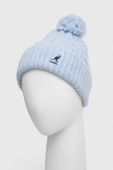 Шапка з домішкою вовни Kangol з товстого трикотажу колір блакитний