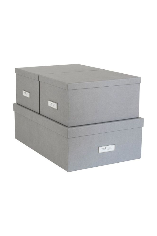 Bigso Box of Sweden набір ящиків для зберігання Inge (3-pack) колір сірий (2470000)