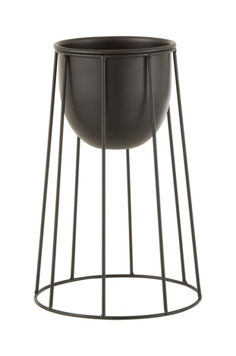 J-Line Горщик колір чорний (3350682)