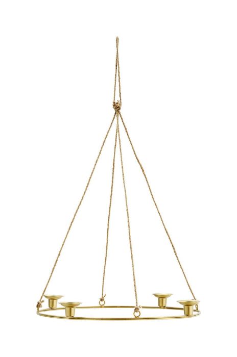 Madam Stoltz Декоративний свічник колір коричневий (2671647)