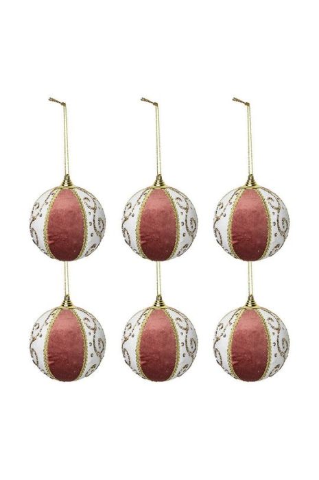 Набір ялинкових куль  6-pack колір рожевий (2760948)
