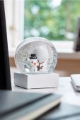 Декоративна куля Hoptimist Snowman Snow Globe L колір білий