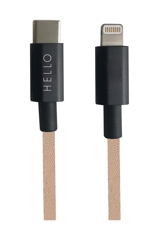 Design Letters Кабель для зарядки USB-C Lightning 1 m колір бежевий (2562025)