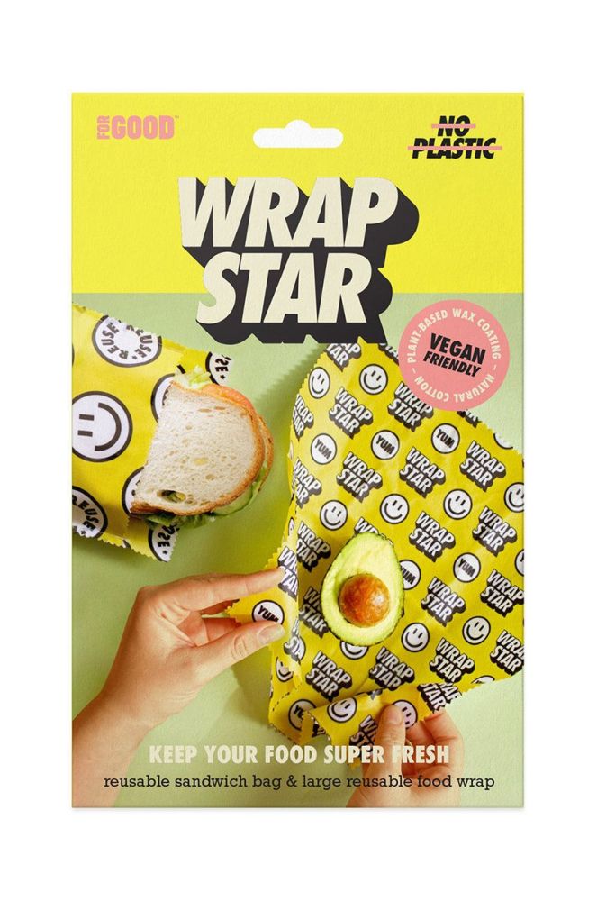 Luckies of London Багаторазовий мішечок і обгортка для сендвічів Wrap Star колір барвистий