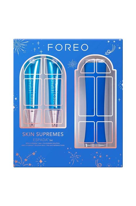 Лікування висипань FOREO Skin Supremes 2022 ESPADA™ + 2 x skoncentrowany ?el FOREO ESPADA™ BHA+PHA Blemish Solution колір блакитний