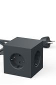 Магнітний зарядний куб Avolt Square 1, 2 x USB, 1,8 m колір чорний (3503110)