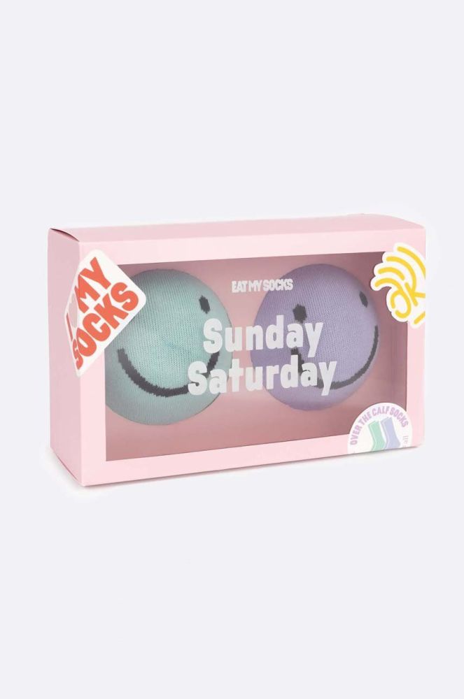 Шкарпетки Eat My Socks Saturday Sunday 2-pack колір барвистий