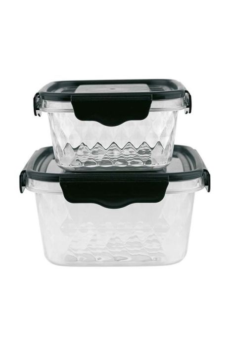 Miss Etoile Набір контейнерів для сніданків (2-pack) колір чорний