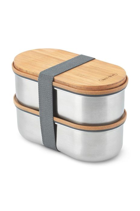 Black and Blum Набір ланчбоксів з виделкою (2-pack) колір сірий