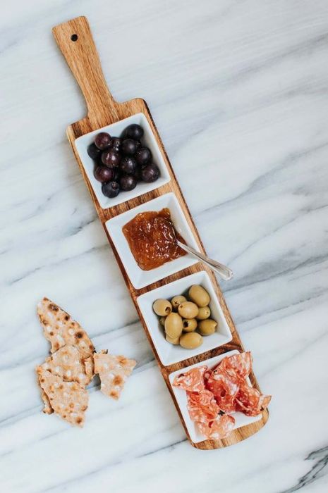 Сервірувальний піднос з мисками Dorre 4-pack колір барвистий