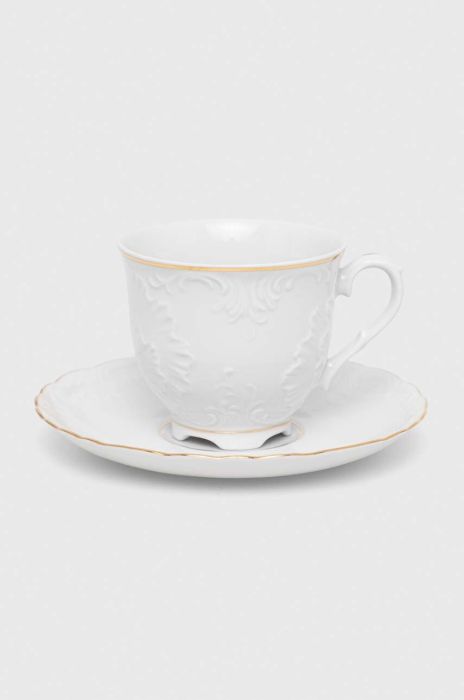 Чашка з блюдцем ?miel?w Rococo колір білий
