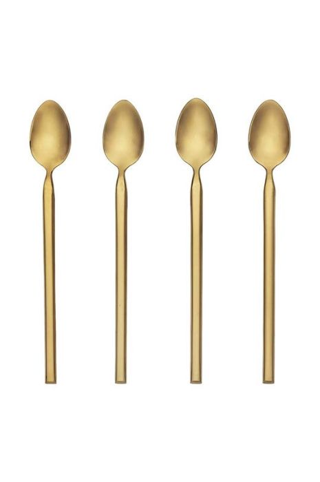 Набір довгих ложок для напоїв Broste Copenhagen 4-pack колір жовтий