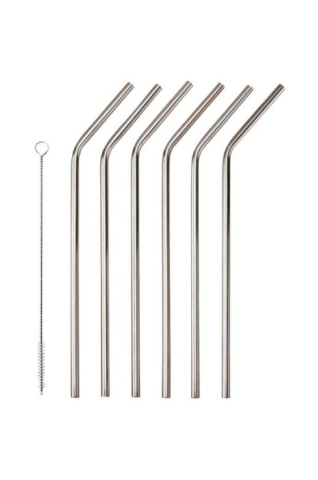 Набір трубочок зі щіточкою Dorre 6-pack колір сірий