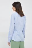 Бавовняна сорочка Seidensticker жіноча regular класичний комір колір блакитний