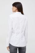 Бавовняна сорочка Seidensticker жіноча колір білий slim класичний комір (2953368)