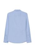 Бавовняна сорочка Seidensticker жіноча slim класичний комір колір блакитний (2953384)