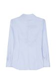 Бавовняна сорочка Seidensticker жіноча slim колір блакитний