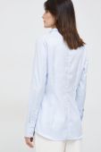 Бавовняна сорочка Seidensticker жіноча slim колір блакитний