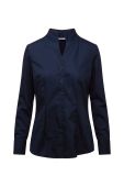 Бавовняна сорочка Seidensticker жіноча колір синій slim