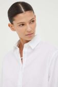 Бавовняна сорочка Samsoe Samsoe жіноча колір білий relaxed класичний комір (3461534)
