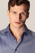 Сорочка Eton чоловіча колір синій slim класичний комір