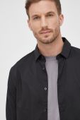 Сорочка Armani Exchange чоловіча колір чорний slim класичний комір (2147357)