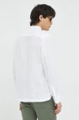 Сорочка з льону Marc O'Polo колір білий regular зі стійкою