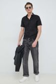 Сорочка Armani Exchange чоловіча колір чорний regular класичний комір (3038652)