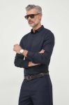 Сорочка Armani Exchange чоловіча колір синій regular класичний комір (3441172)