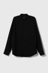 Сорочка Armani Exchange чоловіча колір чорний regular класичний комір (3441167)