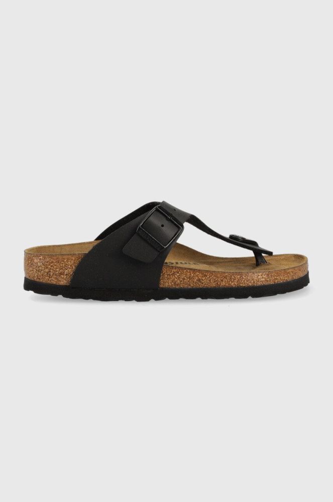 В'єтнамки Birkenstock Ramses жіночі колір чорний на плоскому ходу 44793.BLK-BLACK