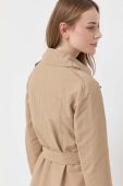 Тренч MAX&Co. жіночий колір бежевий перехідний двобортний